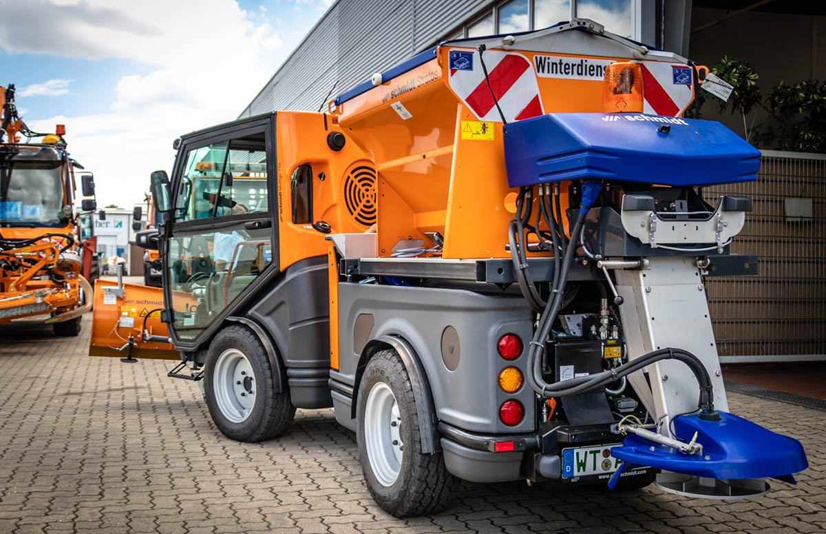 Flexigo, Aebi Schmidt, Winterdienst mit Streueraufbau