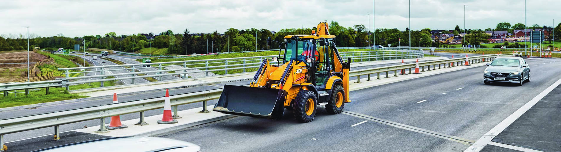 JCB Baggerlader Straße