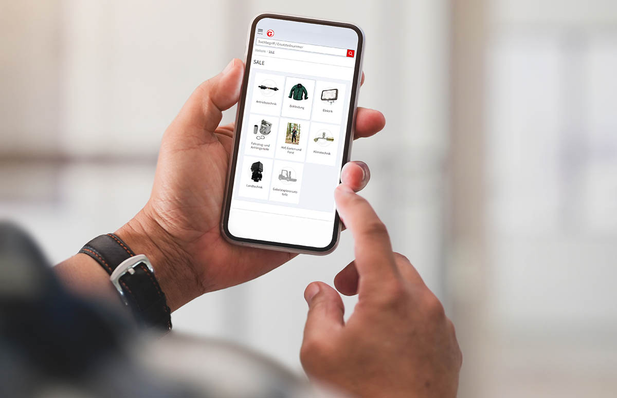 GRANIT Partnershop App auf dem Smartphone