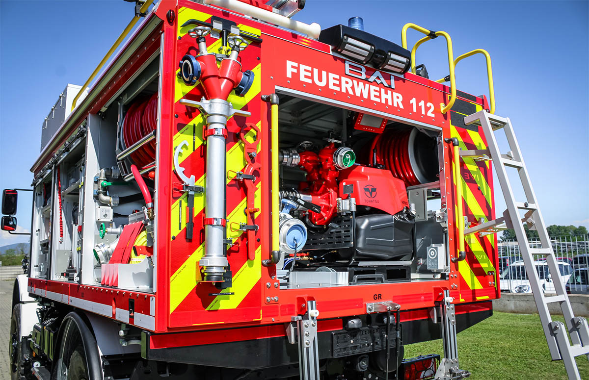 Beladung des Unimog U 5023 “VARIO” TLF-W