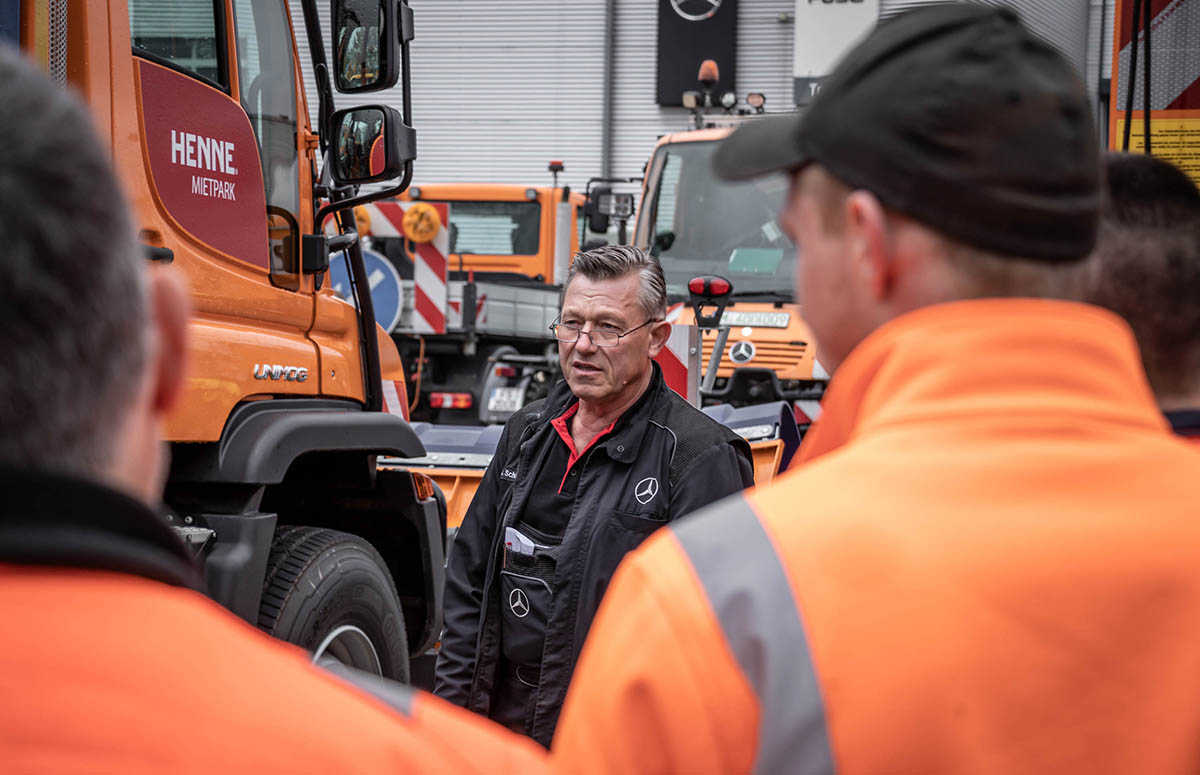 Unimog Servicetag mit den Neuigkeiten der Neufahrzeuge