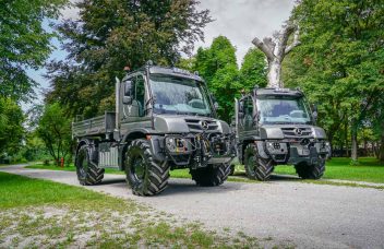 Unimog U 435 & U 535 Agrar frontal im Grünen