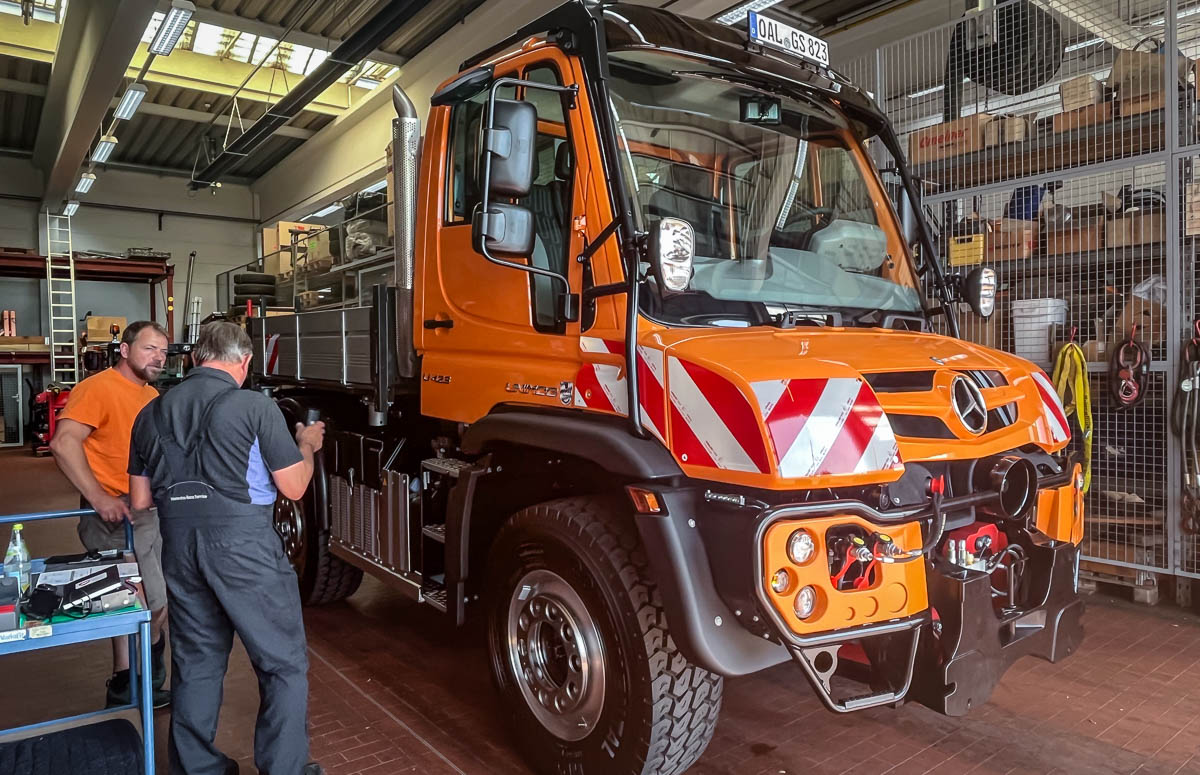 Unimog U 423 vor der Auslieferung