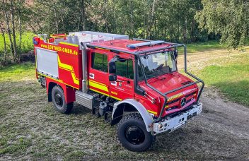 Aufnahme des Feuerwehr Unimog U 5023 mit Lentner Aufbau von oben