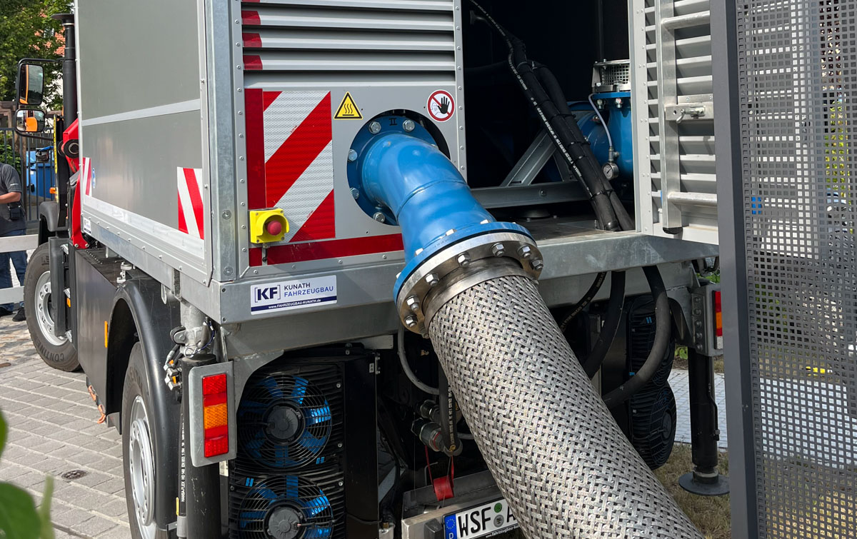 Mobile Pumpe für den Hochwasserschutz