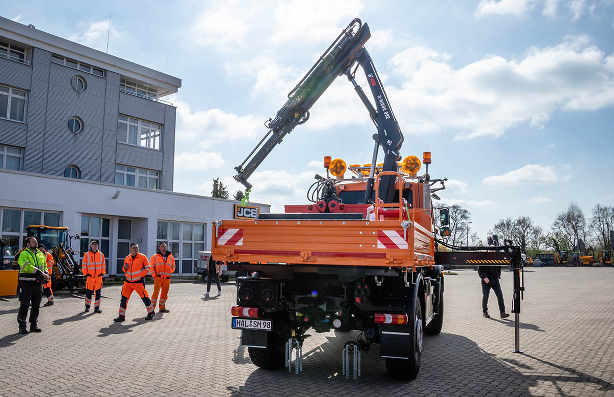Unimog U 527 Heckansicht