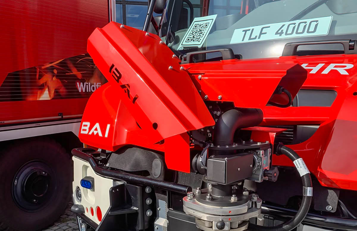 FLORIAN 2026 – BAI TLF 4000 im Detail Detail der Frontausrüstung des Unimog TLF 4000 mit BAI-Aufbau auf der FLORIAN 2026
